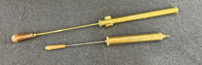 Vintage brass fire pumps