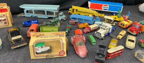 Selection of die-cast cars, trucks to include Dinky, Corgi etc