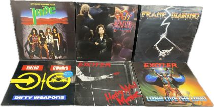 Selection of 5 Canadian heavy metal LPs to include Exciter x 2, Frank Marino etc