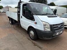 FORD TRANSIT T350 115 6 SPEED EXTRA LONG WHEEL BASE DROPSIDE TWIN RER AXLE PICK UP 2011