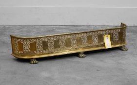 A Regency brass fire fender 19th century