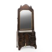 A walnut and parcel gilt toilet mirror 18th century