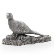 A silver pheasant sculpture 21st century