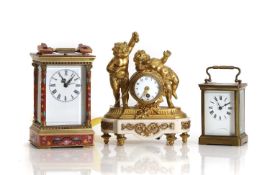 A group of three clocks 19th century and later