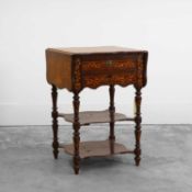 A Dutch mahogany and marquetry side table or washstand Late 19th century