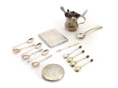 A collection of silver items