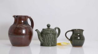 A collection of earthenware pottery