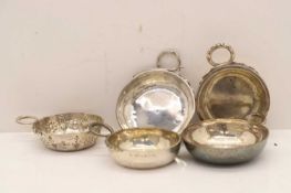 Five silver tastevins 18th century and later