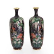 A pair of Japanese cloisonne vases Meiji Period (1868-1912)