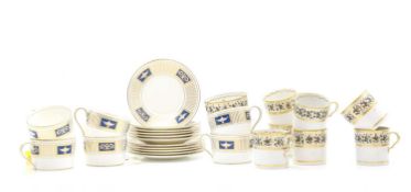 A collection of Coalport and Spode porcelain cups and saucers 19th century