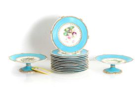 A part Ridgway porcelain dessert service Late 19th century