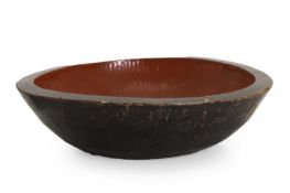 A Japanese soba lacquered wood bowl Meji Period (1868-1912)