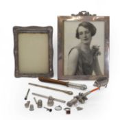 A collection of silver items