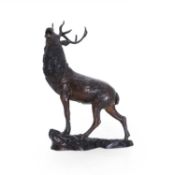After Pierre-Jules Mêne (1810–1879) A large bronze stag sculpture, French