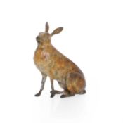 Ian Greensitt (British b.1971) A bronze Hare sculpture, 21st century