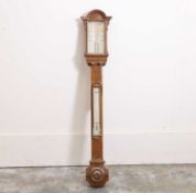 A Victorian oak barometer, Late Victorian