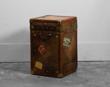 A leather trunk Of modern manufacture