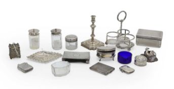 A collection of silver items
