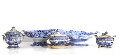 A collection of blue and white ceramic wares 20th century
