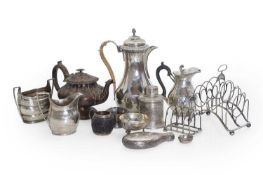 A collection of silver items