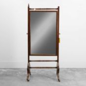 A Regency mahogany cheval mirror Early 19th century