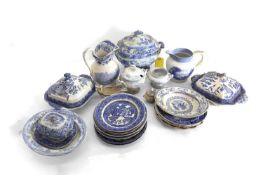 A collection of blue and white ceramics 20th century