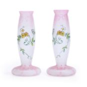 A pair of St Louis 'Eglantier' glass vases,