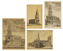Four engravings of London churches