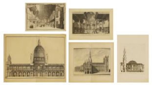 Five engravings of London churches