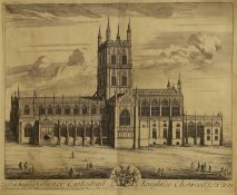 Five engravings of churches