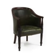 A Regency mahogany library chair,