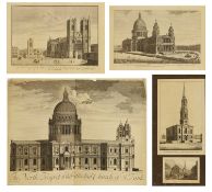 Five engravings of London churches,