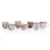 Chinese porcelain teacups and bowls,