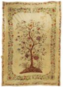 A silk embroidered bedspread,