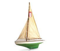 A wooden painted pond yacht 1920s-1930s