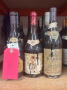 A selection of Italian red wines