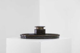 A large serpentine and gilt-metal-mounted inkstand First half of the 19th century
