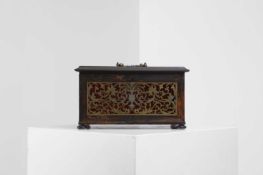 A Victorian boulle work correspondence box Circa 1880