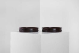 A pair of Regency-style mahogany bottle coasters Late 19th / early 20th century