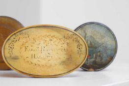 Three tobacco boxes 18th/19th century