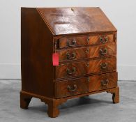 A George III mahogany bureau 19th century