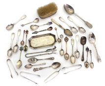 A set of six silver teaspoons