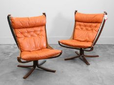 A pair of falcon chairs Late 20th century