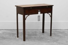 A George III mahogany single drawer side table, Early 19th century