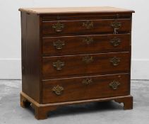 A George III mahogany chest of drawers Third quarter of the 18th century