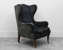 A early Victorian wing armchair Mid 19th century