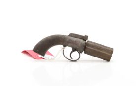 A six shot pepper box percussion pistol 19th century