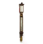 A Victorian rosewood marine barometer Late 19th century