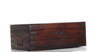 A Victorian mahogany writing slope Mid to late 19th century