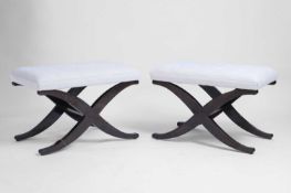A pair of contemporary ‘X’ frame stools Modern, by Wynchwood Designs